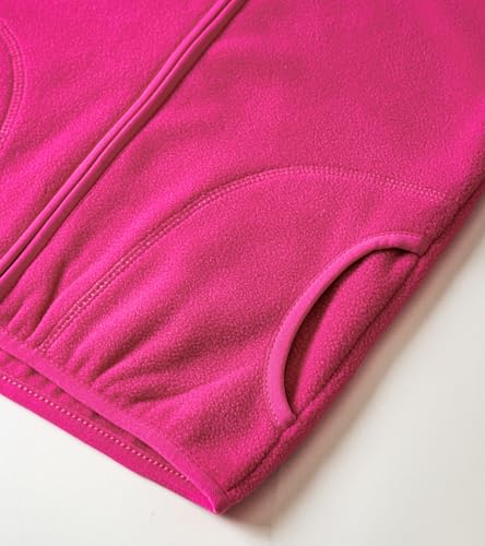Image of Toddler Boys Girls Fleece Jacket Lightweight Fall Spring 2-12 Years | Soft Anti-Pilling Fleece, Easy Zip-Up, Hand-Warm Pockets, Windproof Stand Collar, Wear Alone or as Layer, Ideal for School