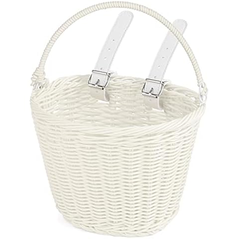 Cesta Bicicleta Infantil UNOLIGA Tejida a Mano (Blanco) Cover