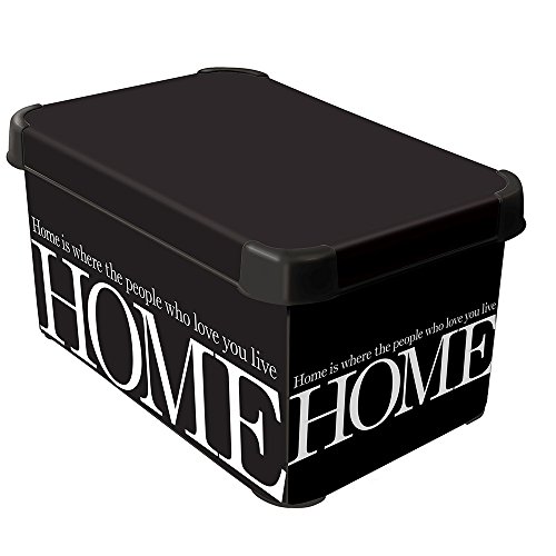 CURVER Scatola Deco-Home, Misura S, Colore: Nero