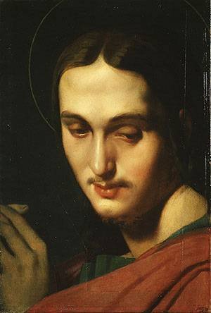 Peinture à l'huile Saint John The Evangelist Ingres 1818 toile 36x48