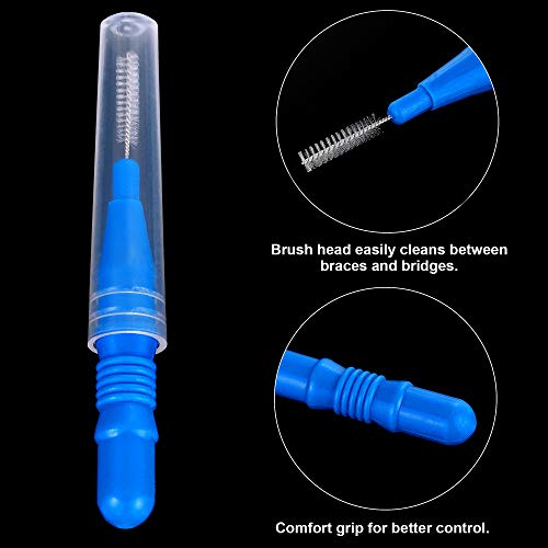 image for BBTO 100 Pcs Braces Dental Brush Flosser for Cleaner Interdental Brush