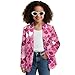 Ypexeognv Pink Mermaid Girls Fashion Casual Long Sleeve Blazers Spring Breathable Suit Coats Formal Notch Lapel Suits with Front Pockets Kids Blazers Suit 6-14 Years