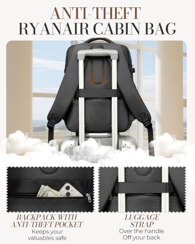 Sac Cabine Ryanair 40X30X20 : VMIKIV Sac a Dos Voyage Cabine Avion 40x30x20 Ryanair Bagages Cab... – Image 5