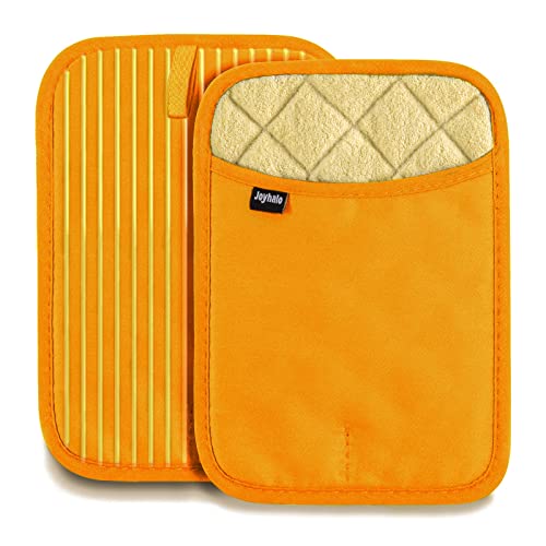 Joyhalo Pot Holders For Kitchen Heat Resistant, Silicone Hot Pads Pot Holder, Cotton Lining And Non Slip Silicone Stripes For Cooking And Baking, Set Of 2 #TOP7