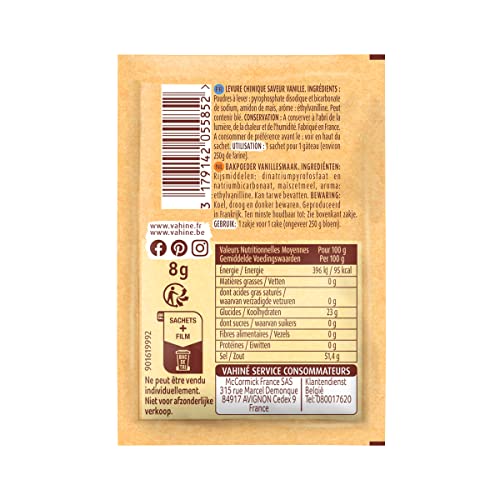 Vahiné Levure Chimique Saveur Vanille, Sachet 8g – vue 2