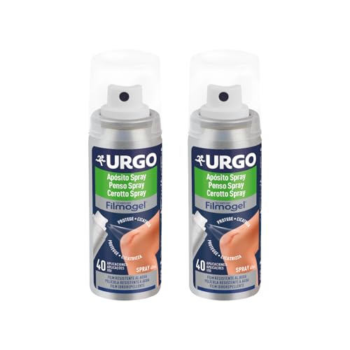 Urgo - Apósito Spray Filmogel® - Invisible, cicatrizante y impermeable - Spray de 40 ml, 40 aplicaciones (Paquete de 2)