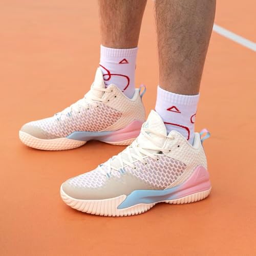 Image of PEAK High Top Mens Basketball Shoes Lou Williams Streetball Master Breathable Outdoor Sneakers Cushioning Shoes for Fitness