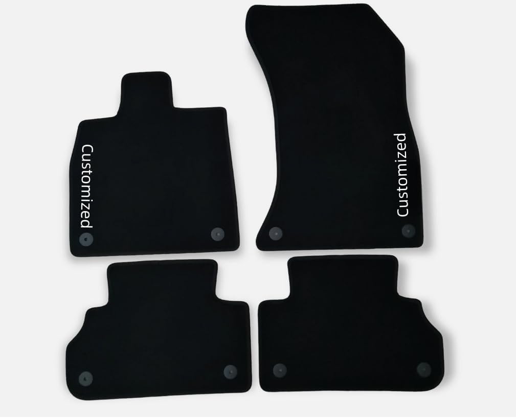 Customized car Floor mat for Audi Q5 SQ5 Q7 SQ7 Q8 SQ8,Nylon Black Carpet All Weather Waterproof Auto Liners Foot Pads Set (for Q5-2009-2017)