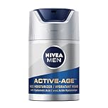 NIVEA MEN Active-Age Face Moisturizer, Men's Face Cream with Hyaluronic Acid, Anti Wrinkle Cream for Men, Skin Firming Cream Provides 24H Hydration, Dermatologically-Tested Skin Care, 50mL