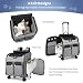 PETCUTE Katzenrucksack Hunderucksack mit Trolley 2 in 1 bis 11 kg,Faltbarer Hundetrolley mit 4 Rädern,Herausnehmbarer Matte,Multifunktionaler,Atmungsaktive Haustier-Reisetrage für Katzen und Welpen