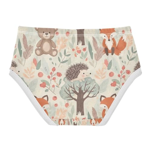 Cute Animals Bears Foxes Kids Underwear Girls, Toddler Briefs, Girls Underwear Cotton, 2–8 Years2