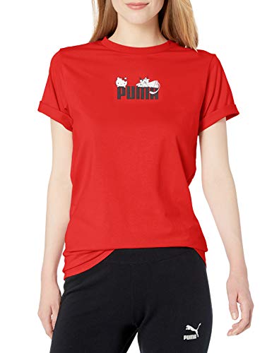 PUMA Women's X Hello Kitty T-Shirt, Flame Scarlet, Extra Small