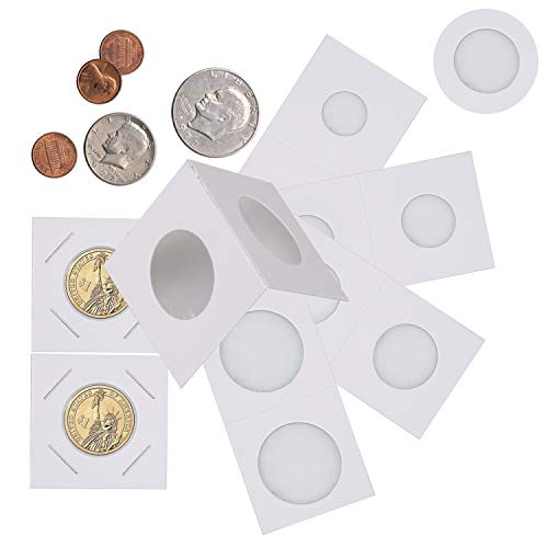 Jucoan 300 PCS Cardboard Coin Holders and15 Sheet Coin Pocket Pages, 6 Sizes 2" x 2" Coin Flip and 300 Pockets Coin Collecting Book Sleeves Protectors for Coin Collection Supplies by Jucoan - Image 9