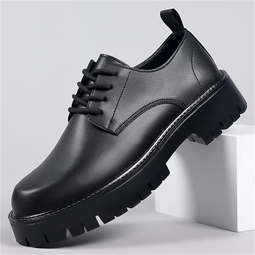 Men's Breathable Low Top Casual Work Shoes Spring Fashion Non Slip Thick Sole British Style Boots3