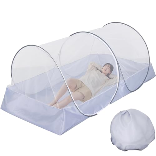 Zanzariera Pieghevole, Pop-up Zanzariera, Zanzariere Viaggio Pieghevoli Portatili,Rete Anti Zanzare Per Letto Singolo, Nessuna installazione richiesta, conveniente-200 x100x73cm