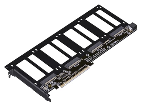 JMT ADT-R37 PCIe5.0x16 a 4 puertos U.2/EDSFF Tarjeta dividida de disco duro 4x128Gbps 1 a 4 adaptador de expansión compatible con Gen3/Gen4/Gen5 (R37A 4.0, a 4* U.2)