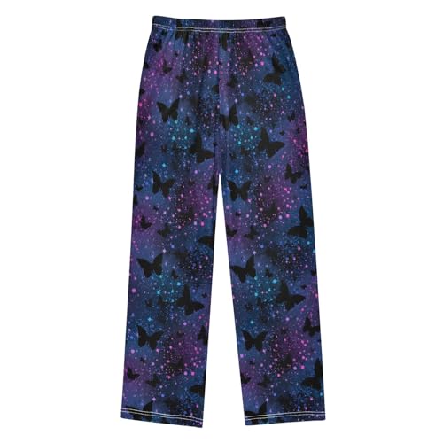 Pajama Pants Lounge Sleep PJ Bottoms Sleepwear Elastic Waist Drawstring S Dreamy Butterfly2
