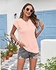 MOLERANI T Shirts for Women - Short Sleeve Ladies Tops Round Neck Blouses Tees Solid Summer Knit T-Shirts Light Pink XL #4