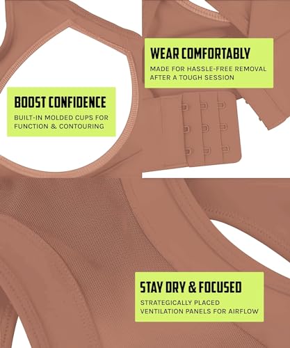 Image of GLAMORAS Nylon Spandex Active Sports Bra for Women | Full Coverage, Non-Wired, Seamless, Stretchable & Support Activewear for Women | Criss Cross Back Crop Tops for Gym, Yoga & Workout - Size: S - 2XL