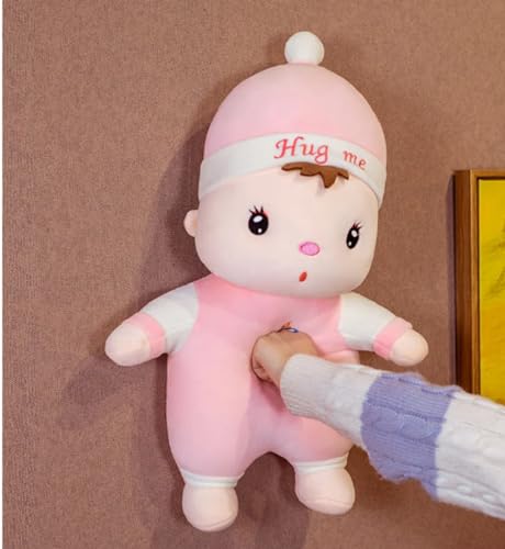 Image of Soft Chubby Set of 2 Baby Boy Plush Toy with Laughing Musical Sound - 50 cm Stuffed Teddy Bear Doll for Girls, Boys, Kids, Birthday Gift, Home Decor