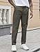 COOFANDY Mens Drawstring Pants Casual Tapered Pants Elastic Waist Cotton Long Trousers, Army Green, S