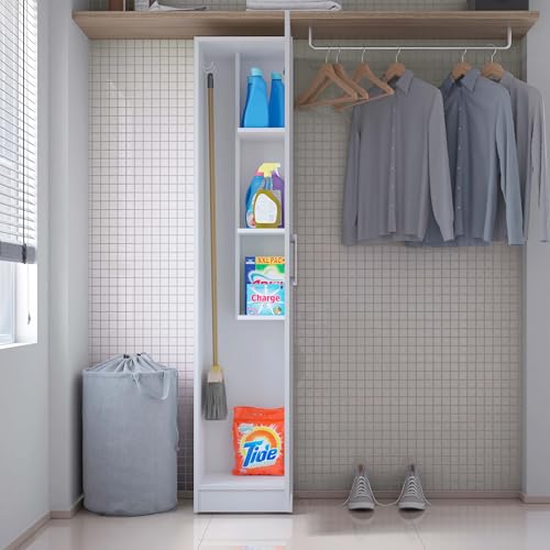 HOGAR24 ES - Armario hogar escobero Multiusos en Color Blanco (Alto 170 cm/Ancho 35 cm/Fondo 32 cm) - imagen 4