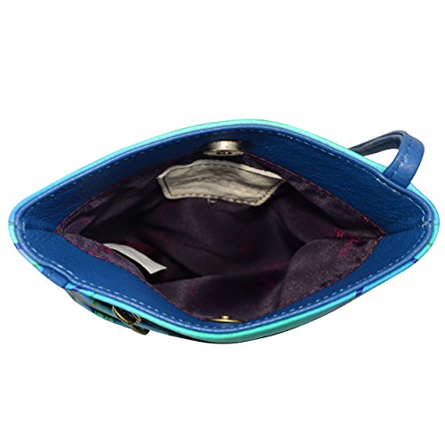 Image of Anuschka Women's Leather Crossbody Bag - Hand-Painted Genuine Leather Handbag with Pockets for Everyday Use - 448