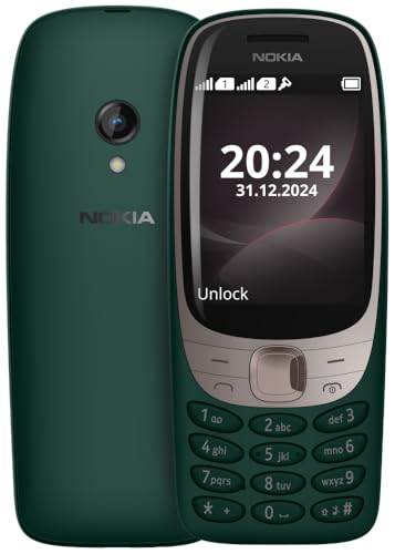Image of Nokia 6310 Dual SIM Keypad Phone with a 2.8 inch Screen, Wireless FM Radio and Rear Camera with Flash | 1 Year Replacement Guarantee | Green