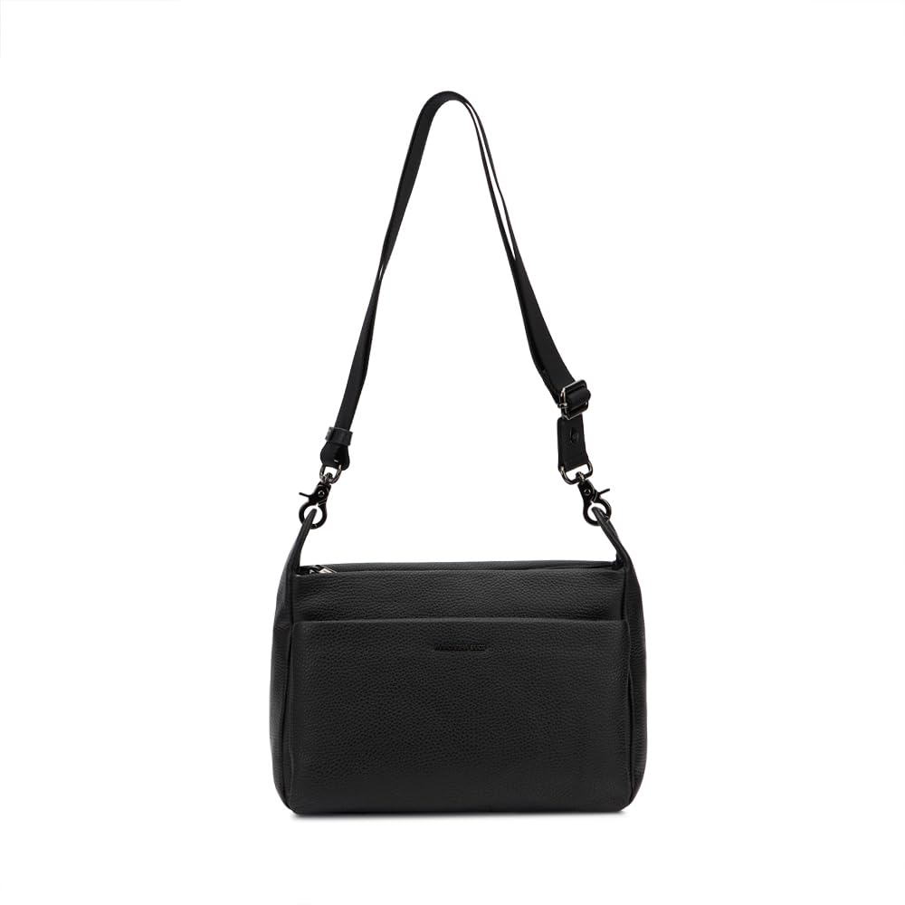 Mandarina Duck Women Mellow Leather Crossover, Black, Taglia Unica