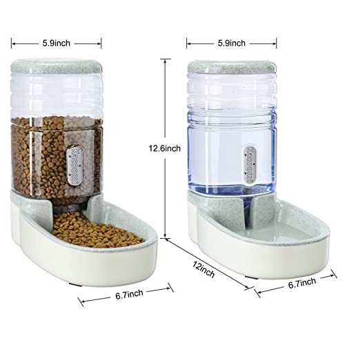 image for Kacoomi Automatic Dog Cat Feeder and Water Dispenser Gravity Food Feed