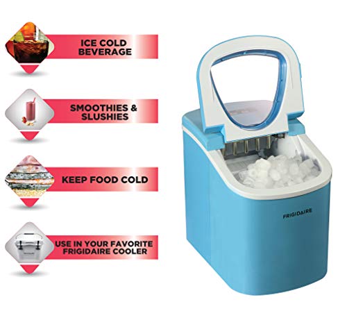 Frigidaire Efic108-Blue Counter-Top Portable, Compact Ice Maker, Blue, 26 Lb Per Day #TOP6