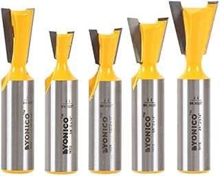 Yonico Dovetail Router Bit Set 5 Bit 1/2-Inch Shank 14520