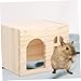POPETPOP Guinea Pig Hideout House Multi Chamber Wooden Hut for Small Animals Hamster House with Unique Design Safe and Easy to Chinchilla Hideout for Pet Cages