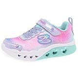 Skechers Flutter Heart Lights Simply Love, Zapatillas Niñas, Lavender Synthetic Mesh, 28 EU