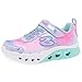 Price comparison product image Skechers Girl's Flutter Heart Lights Simply Love Sneaker, Lavender Synthetic Mesh, 8 UK Child