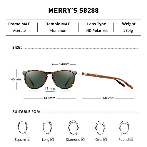 Image of MERRY'S Unisex Polarized Aluminum Sunglasses Vintage Sun Glasses For Men /Women S8286