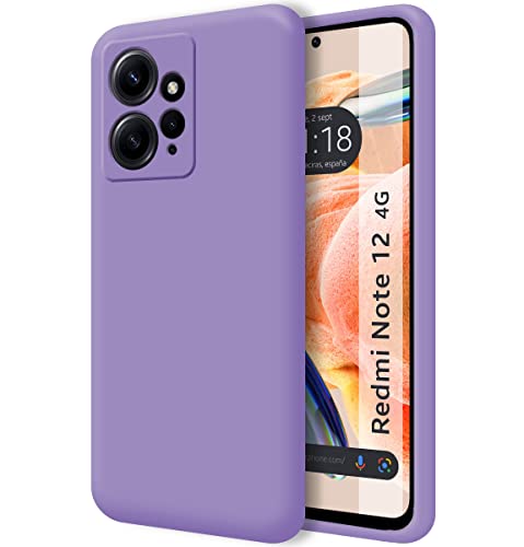 Tumundosmartphone Silicone Liquid Ultra Soft Case for Xiaomi Redmi Note 12 4G Purple, Grundschale