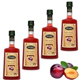 Natural Plum Vinegar, Additive-Free, 100% Natural, Fermented, Organic, Turkish Product, 500 ml, PACK OF 4