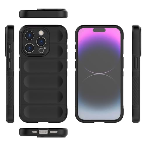 Image of Amazon Brand- Solimo Mobile Cover for Apple iPhone 15 Pro Max | Full Camera Protection | Liquid Silicon Case | Flexible Bumper Case for Apple iPhone 15 Pro Max (Black)