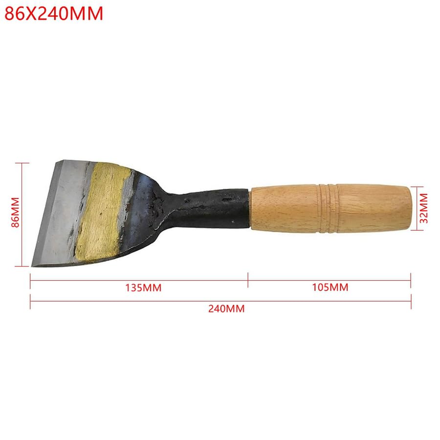 1PCS High Speed Steel Fishtail Chisel Old Style DIY Tools Woodworking Chisel Widening Blade Carpenter Household Handmade Tools (86MMX240MM)