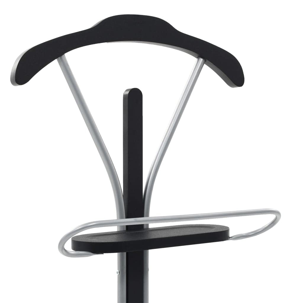 vidaXL Galán de Noche Accesorios Colgador Ropa Hogar Articulos Organización Almacenamiento Casa Práctico Funcional Útil Negro y Gris 45x35x107cm