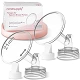 Nenesupply 21mm 2 pc Flanges Duckbill Valves Compatible with Spectra S2 S1 9 Plus Synergy Gold Breastpump Replacement to Spectra Pump Parts Flange Accessories Wide Mouth Work with Backflow Protector