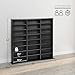 Prepac 3 Column Tall Media Storage Cabinet, Black Storage Cabinet, Display Cabinet, Multimedia Storage Organizer for CDs, DVDs, Blu-rays with 21 Adjustable Shelves 8.75