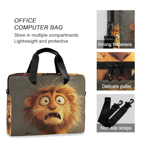 Maletín portátil tipo bandolera con cremallera para laptop 15.6" miniatura 6