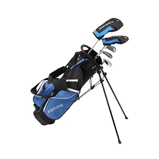 Aspire Junior Plus Complete Golf Club Set for Children Kids - 5 Age Groups Boys & Girls - Right Hand (Blue Ages 9-10)