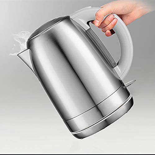 Hervidor eléctrico QWEASDF 1.7L doble pared acero inoxidable miniatura 6