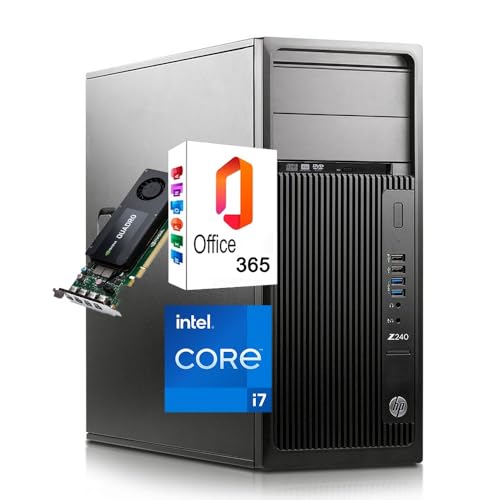 HP Workstation Z240 PC RICONDIZIONATO, Processore core i7-6700K, Memoria Ram 32GB, Disco 1000 GB (512 SSD + 512 HDD), SCHEDA VIDEO NVIDIA QUADRO K1200 4GB DDR5, WIN 11 PRO + OFFICE 365