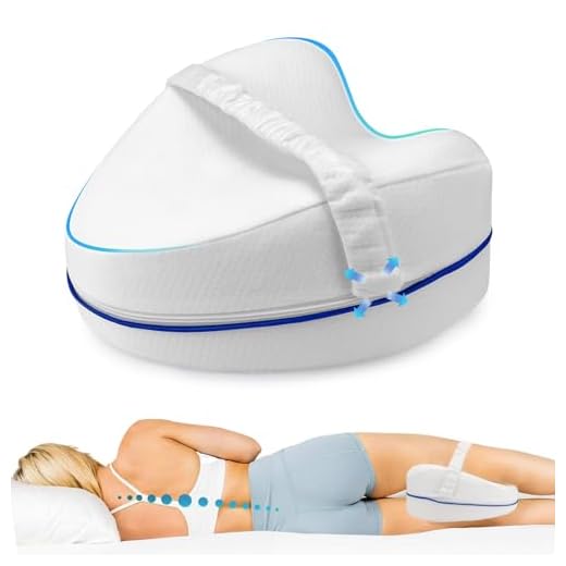 Perffi Cuscino per ginocchia per chi dorme sul fianco, cuscino ortopedico per gambe per dormire senza dolore, cuscino ergonomico in memory foam viscoelastico I rivestimento traspirante
