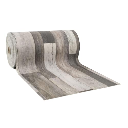 Giuri Tessuti - PASSATOIA per Cucina in Vinile - Larghezza 60 cm - Tappeto Runner Lavabile e Antimacchia in PVC (180 CM, TIMBERLANE MOCHA)
