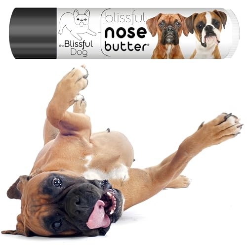 Image of The Blissful Dog Fawn Boxer Nose Butter for Dry, Cracked Skin, Lick-Safe Dog Nose Balm with Moisturizing Shea Butter, Almond, Olive, and Essential Oils, Pet Supplies, Uncented, 0.15 oz.